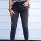 Donna High Rise Ankle Skinny - Complextion Black