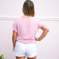 French Terry Top - Lt Pink - Southern Belle Boutique