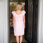 Textured Flutter Sleeve Square Neck Bow Back Mini Dress - Southern Belle Boutique