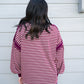 Burgundy Sand Striped Top