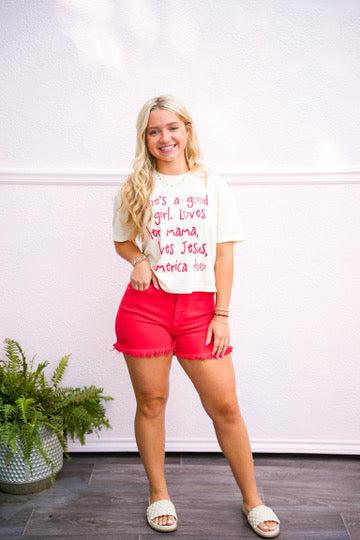She's a Good Girl Cropped Tee