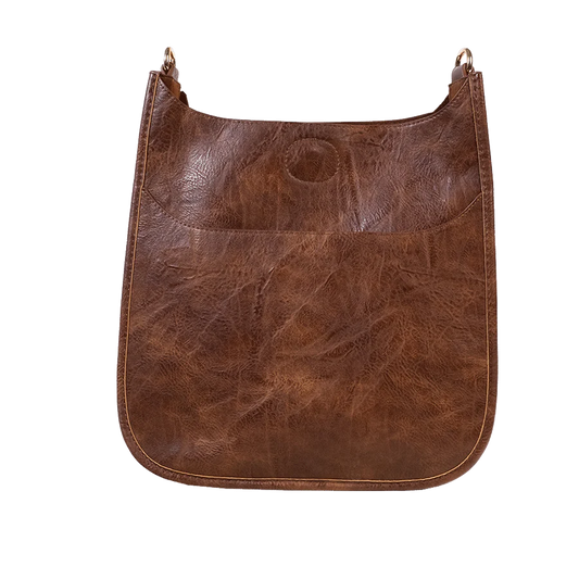 Classic Vegan Leather Messenger - Southern Belle Boutique