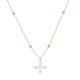 Enamel Cross Drop Necklace - Southern Belle Boutique