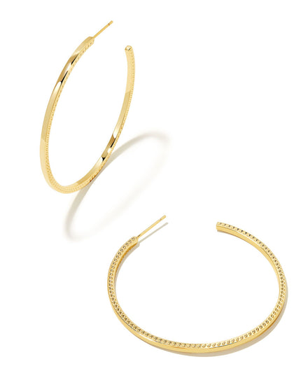 Sylvie Large Hoop Earrings - Gold - Southern Belle Boutique