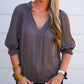 Charcoal Tie Front Top