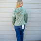 Elysia Hoodie Sweater - Slate Green