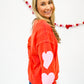Candy Heart Patch Sweatshirt
