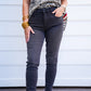 Donna High Rise Ankle Skinny - Complextion Black
