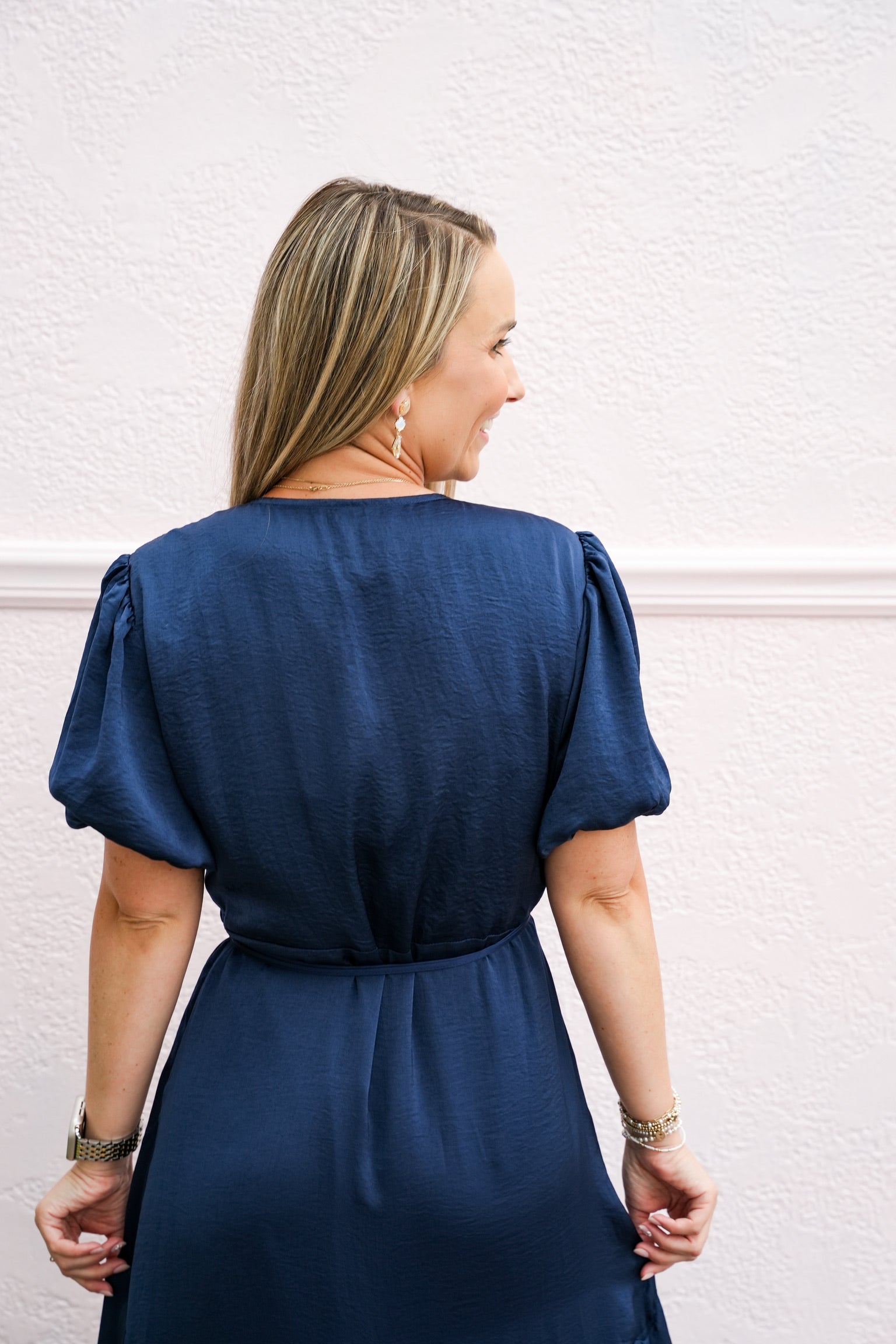 Navy Long Dress - Southern Belle Boutique