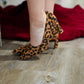 Leopard Faux Suede Classic Pump Heel