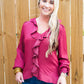 Biking Red Ruffle Blouse