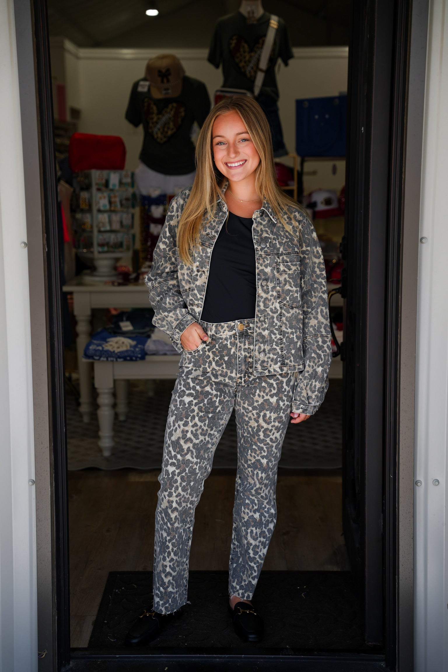 Bailey Button Front Jacket - Tan/Brown - Southern Belle Boutique