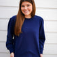 Kanni Crew Neck Puff Sleeve Top - Electric Indigo