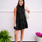 Black Back Bow Halter Dress