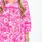 Gloria Fuchsia Print Blouse - Southern Belle Boutique