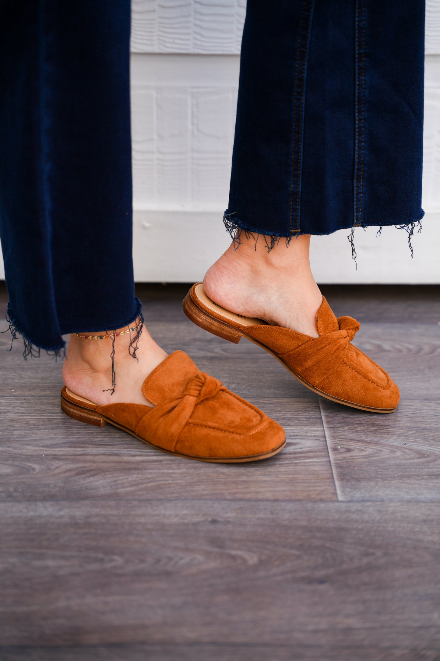 Sheena Suede Knot Mule - Camel