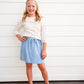 Mustard Striped Terry Knit Top