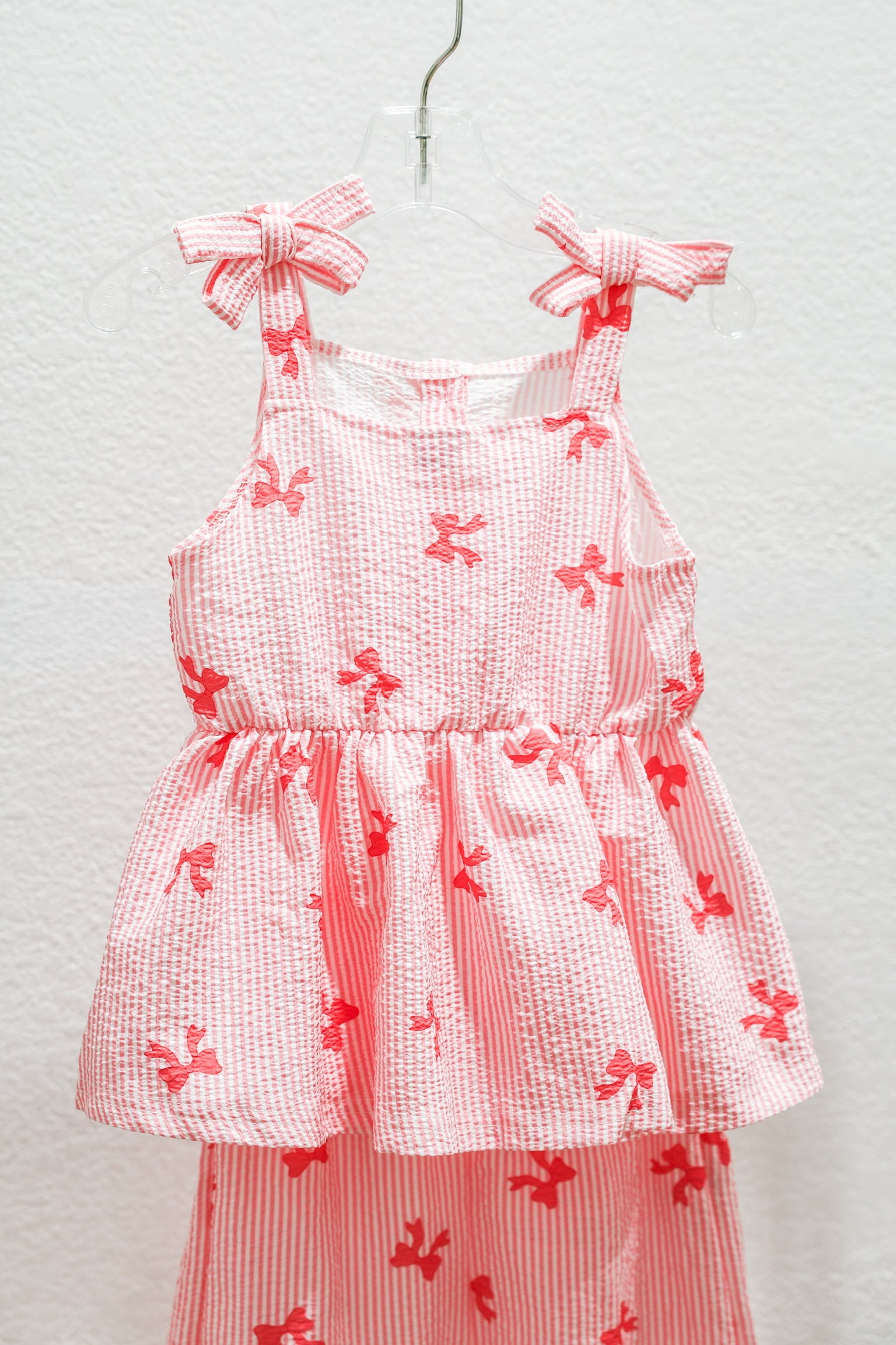 Pink Bow Stripe Set - Southern Belle Boutique