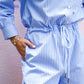Striped Blue Romper