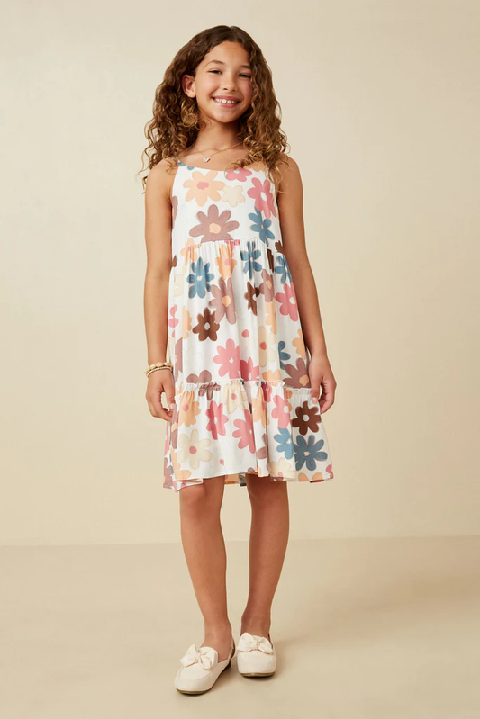 Floral Ruffle Tiered Tank Dress - Southern Belle Boutique