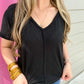 Raya Top - Black - Southern Belle Boutique