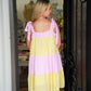 Yellow Pink Striped Bella Dress - Southern Belle Boutique