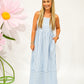 Lt Blue Striped Maxi Dress - Southern Belle Boutique