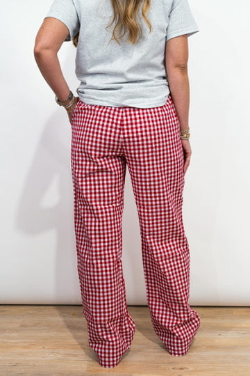 Red Gingham Pants - Southern Belle Boutique