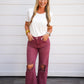 Super High Rise 90's Vintage Crop Flare Jeans - Russet Brown - Southern Belle Boutique