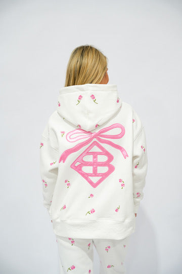 Floral Fleece Hoodie - Southern Belle Boutique