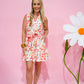 Pico Edge Trimmed Floral Dress - Southern Belle Boutique