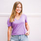 Ashton Tee - Wildberry Slub - Southern Belle Boutique