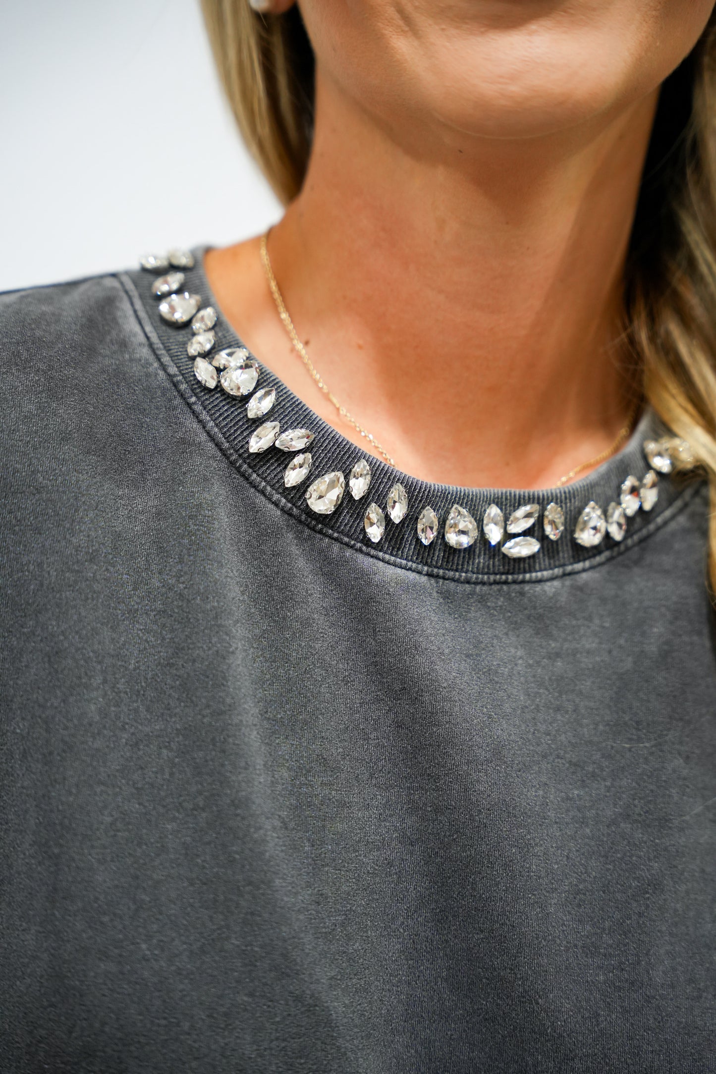 Zella Top - Black Acid Wash