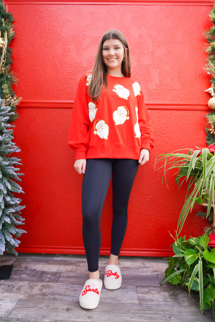 Santa Sequin Sweatshirt