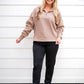 Plush Half-Zip Fleece Pullover - Toast