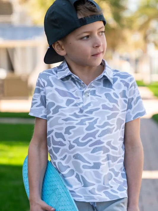 Performance Polo Youth - White Camo