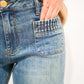 Maya High Rise Wide Leg Patch Jean - Affection - Southern Belle Boutique