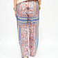 Coral Blue Scarf Print Wide Leg Pant - Southern Belle Boutique