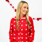 Heart Pattern Scallop Collar Button Down Cardigan - Southern Belle Boutique