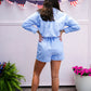 Striped Blue Romper