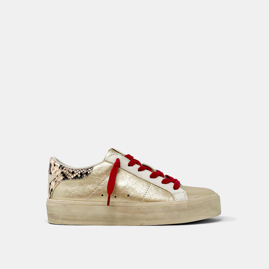Sienna Light Gold Sneaker - Southern Belle Boutique