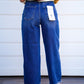 High Rise Fit Barrel Cuffed Jean - Dark Wash