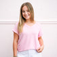 French Terry Top - Lt Pink - Southern Belle Boutique