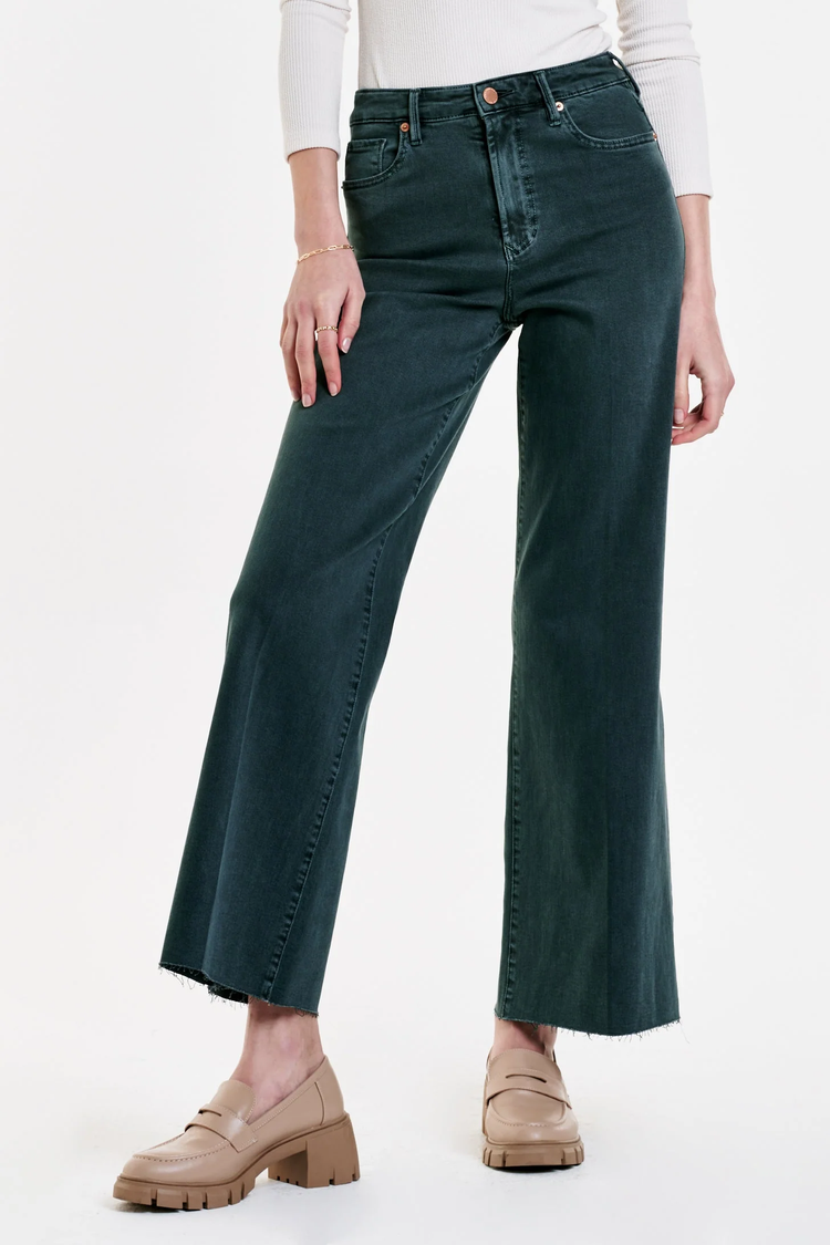 Fiona Super High Rise Wide Leg Jeans - Ponderosa Pine - Southern Belle Boutique