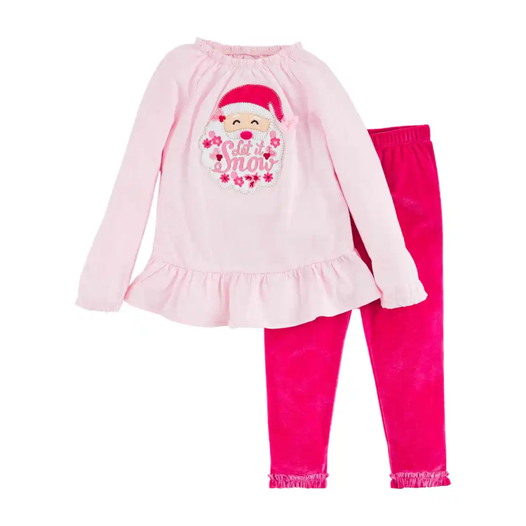 Pink Santa Tunic & Leggings - Southern Belle Boutique