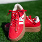 Topping Color Block Platform Sneaker - Red