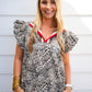 Animal Red Stripe Blouse