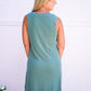 Justine Tank Dress - Slate Green - Southern Belle Boutique