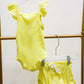 Butter Yellow Ribbed Set - Southern Belle Boutique