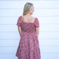 Rust Floral Printed Mini Dress